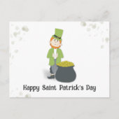 Cute Simple Leprechaun St. Patrick's Day Green Briefkaart (Voorkant)