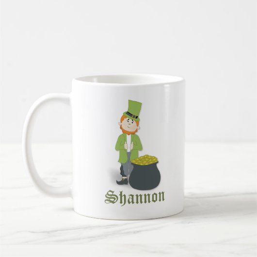 Cute Simple Leprechaun St. Patrick's Day Whimsical Koffiemok (Links)