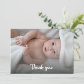 Cute Simple Merci Nouveau bébé Douche personnalisé (Debout devant)