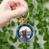 Cute Simple Pet Name Keepsake Keychain (Hand)