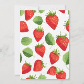 Cute Simple Red Berry Sweet Invitation Anniversair (Dos)