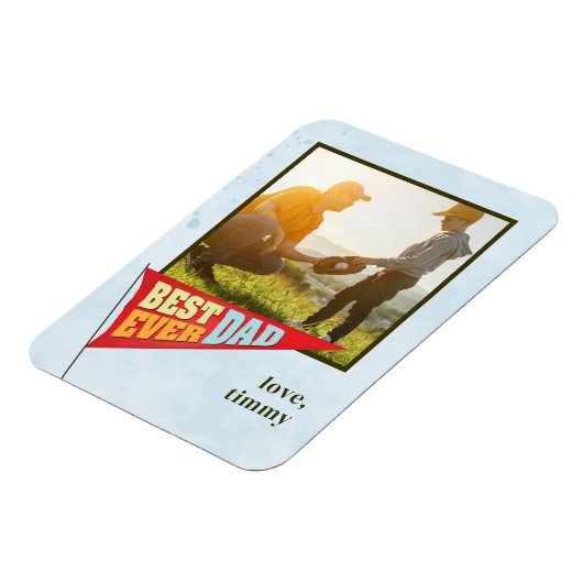 Cute Simple Vaderdag Pennant Best Ever Pap Magneet (Linkerzijde)