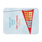 Cute Simple Vaderdag Pennant Best Ever Pap Magneet (Horizontaal)