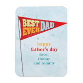 Cute Simple Vaderdag Pennant Best Ever Pap Magneet (Verticaal)