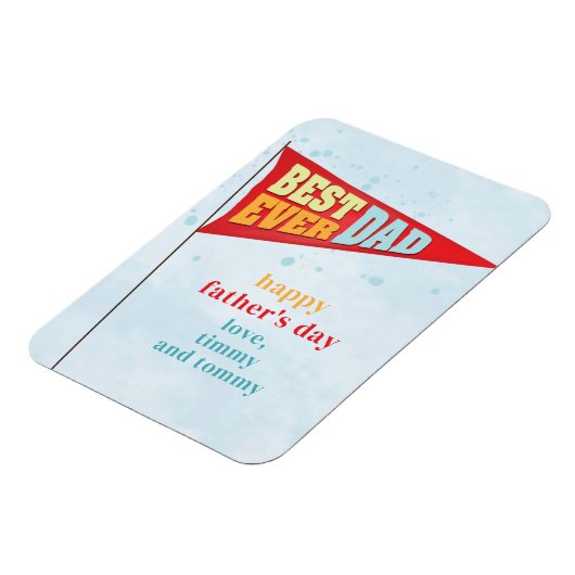 Cute Simple Vaderdag Pennant Best Ever Pap Magneet (Linkerzijde)