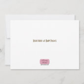 Cute Singe Purple Bébé Douche Invitations (Dos)