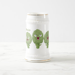Cute singing artichokes vegetable cartoon bierpul