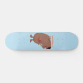 Cute singing capybara ukulele cartoon skateboard (Horizontaal)