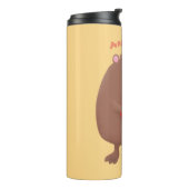 Cute singing capybara ukulele cartoon thermosbeker (Gedraaid links)