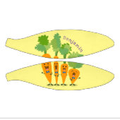 Cute singing carrot cartoon illustratie basketbal (Panelen)