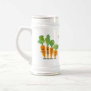 Cute singing carrot cartoon illustratie bierpul