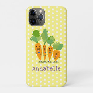 Cute singing carrot cartoon illustratie iPhone 11 pro hoesje
