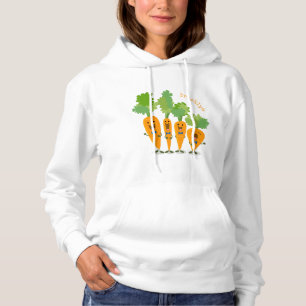 Cute singing carrot cartoon illustratie hoodie