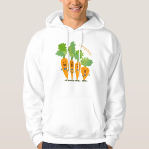 Cute singing carrot cartoon illustratie hoodie