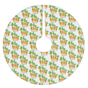 Cute singing carrot cartoon illustratie kerstboom rok