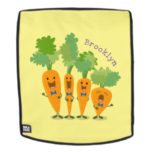 Cute singing carrot cartoon illustratie rugtassen