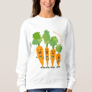 Cute singing carrot cartoon illustratie trui