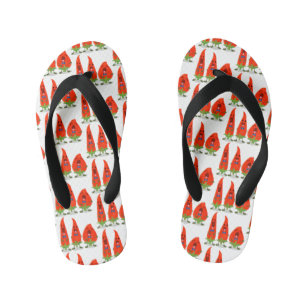 Cute-Singing chili peppers cartoon illustratie Kinder Teenslippers