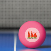 Cute-Singing chili peppers cartoon illustratie Pingpongballen (Net)