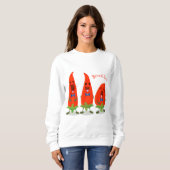 Cute-Singing chili peppers cartoon illustratie Trui (Voorkant volledig)