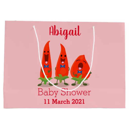 Cute singing chilli peppers cartoon illustration groot cadeauzakje