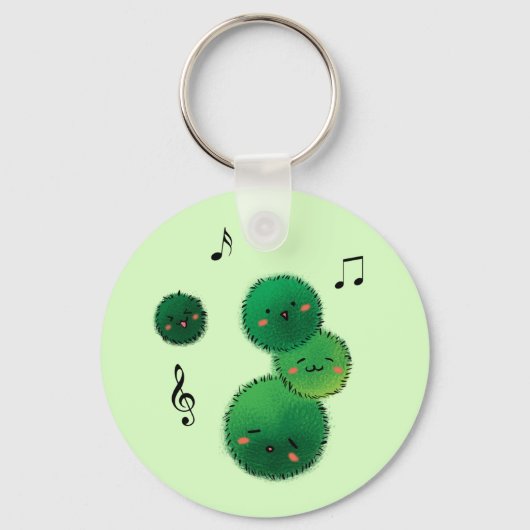 Cute Singing Marimo Moss Stack Sleutelhanger (Voorkant)