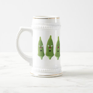 Cute singing okra Plant cartoon Bierpul