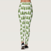 Cute singing okra Plant cartoon Leggings (Achterkant)