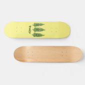 Cute singing okra Plant cartoon Skateboard (Horizontaal)