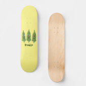 Cute singing okra Plant cartoon Skateboard (Voorkant)