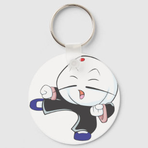 Cute Siopao KungFu Martial Arts Cartoon Shirt Sleutelhanger