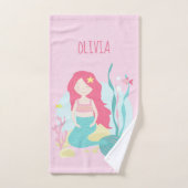    Cute sirène rose et menthe   (Serviette à main)