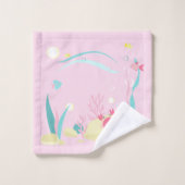    Cute sirène rose et menthe   (Gant de toilette)