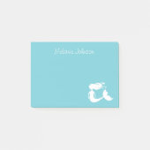 Cute sirène turquoise personnalisée Post-it® notes (Devant)