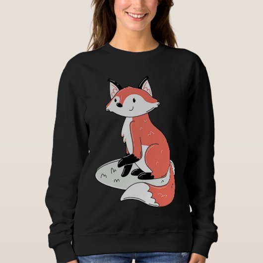 Cute Sitting Fox Trui (Voorkant)