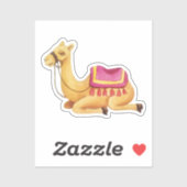 Cute Sitting Watercolor Camel Sticker (Vel)