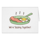 Cute Sizzling Tegether, Bacon and Egg Doodle (Voorkant Horizontaal)