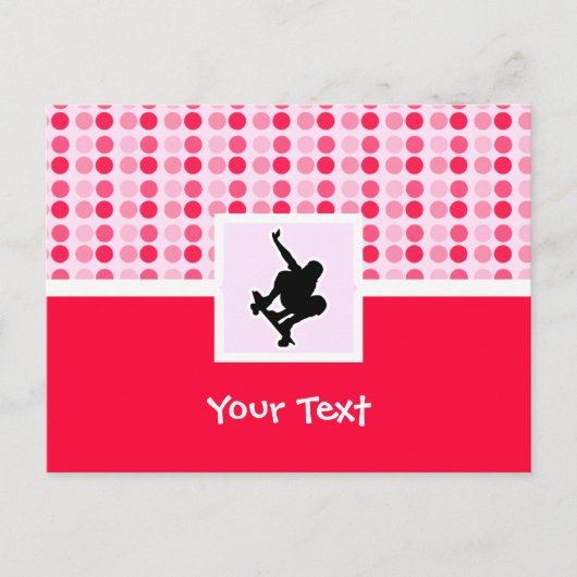 Cute Skateboarding Briefkaart (Voorkant)