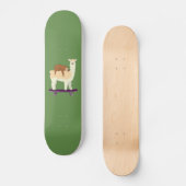 Cute Skateboarding Llama met Slapende Sloth Cft Skateboard (Voorkant)