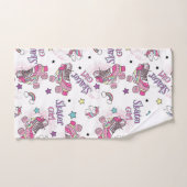 Cute Skater Girl Unicorn Roller Skate Pattern (Serviette à main)