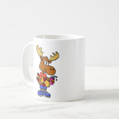 Cute Skater-mose | achtergrondkleur kiezen Koffiemok (Voorkant links)