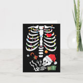 Cute Skeleton Baby Xmas Maternity Mom Pregnancy Ch Kaart (Voorkant)