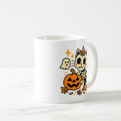 Cute Skeleton Cat with Pumpkin Mug Koffiemok (Voorkant rechts)