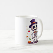 Cute Skeleton With Candy Halloween Mug Koffiemok (Voorkant rechts)