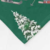 Cute Skiing Animals Fleece Blanket Deken (Hoek)
