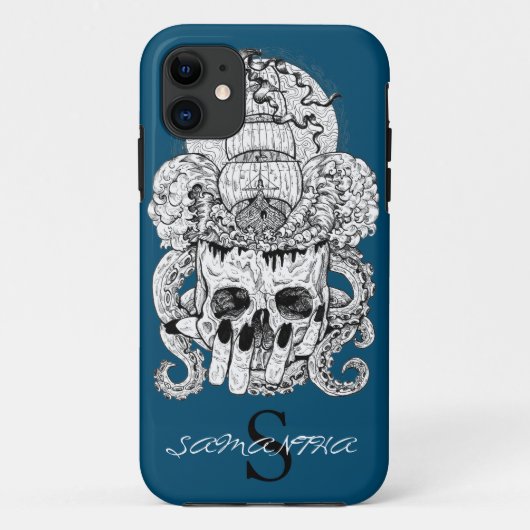 CUTE SKULL CROWN Nautical Hoesje-Mate iPhone CASE (Achterkant)