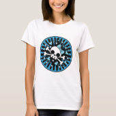 Cute Skull en Crossbones - Blue T-shirt (Voorkant)