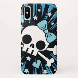 Cute Skull en Crossbones iPhone X Hoesje