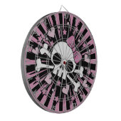 Cute Skull en Crossbones Dartbord (Voorkant Links)