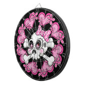 Cute Skull en Hearts Dartbord (Voorkant Rechts)